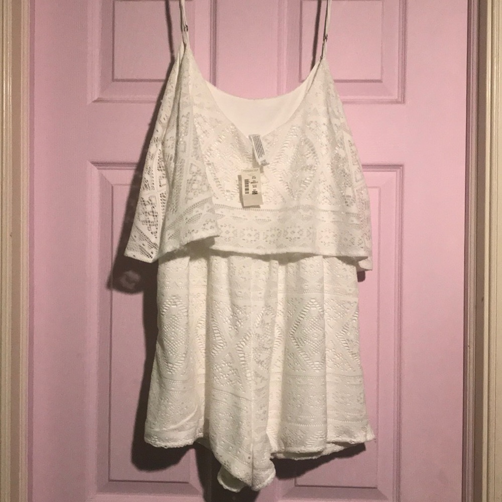 White romper. Never worn. With tags